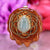 Aquamarine with Gold Seed of Life
