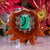 Malachite with Silver 64 Star Tetrahedron