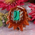 Malachite with Silver 64 Star Tetrahedron