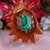 Malachite with Silver 64 Star Tetrahedron