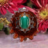 Malachite with Silver 64 Star Tetrahedron