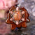 Mexican Fire Opal with Silver Seed of Life and Merkaba Multi-Stone