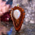 White Druzy Quartz Teardrop