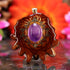 Amethyst with Gold Sri Yantra