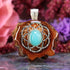 Turquoise with Silver Seed of Life
