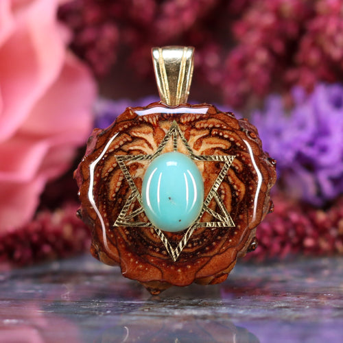 Turquoise with Gold Merkaba
