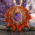 Orgonite with Charoite and Gold 64 Star Tetrahedron Sinew