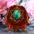 Malachite with Gold Merkaba and Back Om