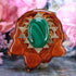 Malachite with Gold Sri Yantra