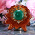 Malachite with Gold Sri Yantra