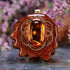 Red Amber with Gold Seed of Life
