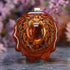 Red Amber with Gold Seed of Life