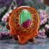 Ruby in Zoisite with Gold Seed of Life