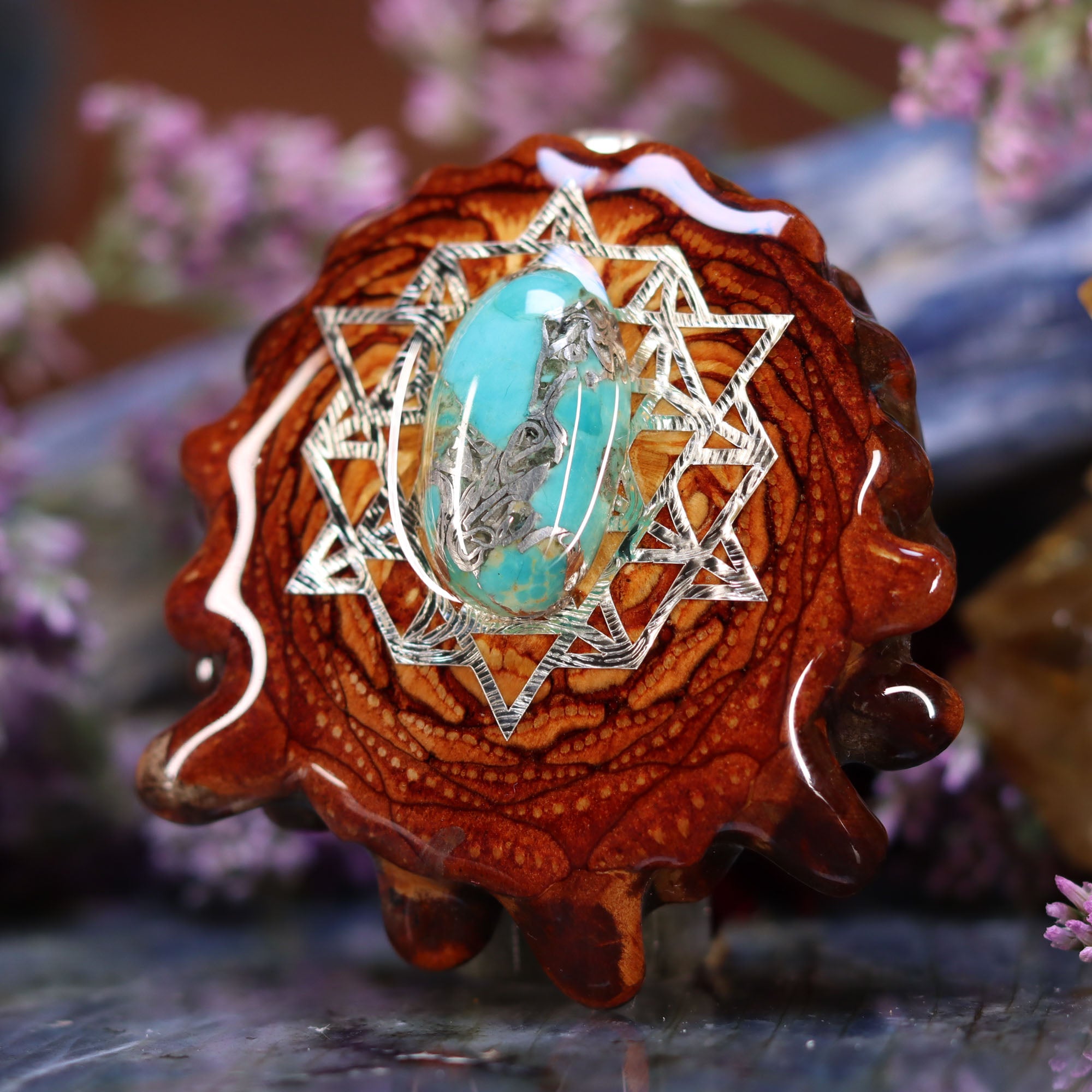 Turquoise in the Matrix with Silver 64 Star Tetrahedron – Third Eye ...