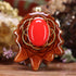 Red Coral with Gold Seed of Life