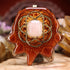 Rose Quartz with Gold Seed of Life