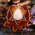 Moonstone with Silver Merkaba