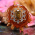 Yellow Tiger's Eye with Silver 64 Star Tetrahedron