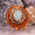 Aquamarine with Silver Lotus