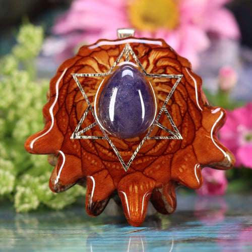 Tanzanite with Silver Merkaba