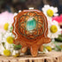 Variscite with Gold Seed of Life