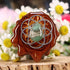 Variscite with Silver Seed of Life