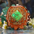 Green Mohave Turquoise with Gold Kali Yantra
