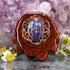 Purple and Blue Mohave Turquoise with Silver Seed of Life