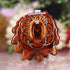 Red Amber with Silver Seed of Life