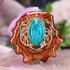 Chrysocolla with Silver Seed of Life
