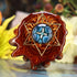 Blue Phoenix Orchid Glass with Gold Merkaba