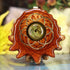 Green Fume Implosion Glass with Gold Seed of Life