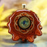 Green Fume Implosion Glass with Gold Seed of Life