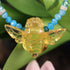 Amber Bee Beaded Choker Necklace