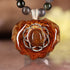 Mexican Fire Agate with Silver Seed of Life Beaded Choker Necklace