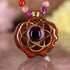 Amethyst with Gold Seed of Life Beaded Choker Necklace