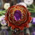 Purple Paua Shell with Gold Seed of Life