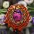 Pink Paua Shell with Gold 64 Star Tetrahedron