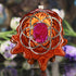 Pink Paua Shell with Silver Seed of Life