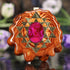 Pink Paua Shell with Gold Sri Yantra