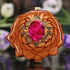 Pink Paua Shell with Gold Sri Yantra