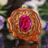 Pink Paua Shell with Gold Seed of Life