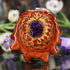 Purple Paua Shell with Gold Seed of Life