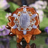 Blue Sponge Coral with Silver 64 Star Tetrahedron Multi-Stone