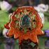 Moss Agate with Gold 64-Star Tetrahedron Multi-Stone
