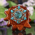 Turquoise with Silver Seed of Life and Merkaba Multi-Stone