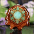 Chrysoprase with Gold Seed of Life and Merkaba Multi-Stone