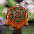 Ammolite with Gold Seed of Life and Merkaba Multi-Stone
