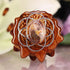 Crazy Lace Agate with Silver Seed of Life