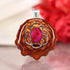 Pink Paua Shell with Silver Seed of Life